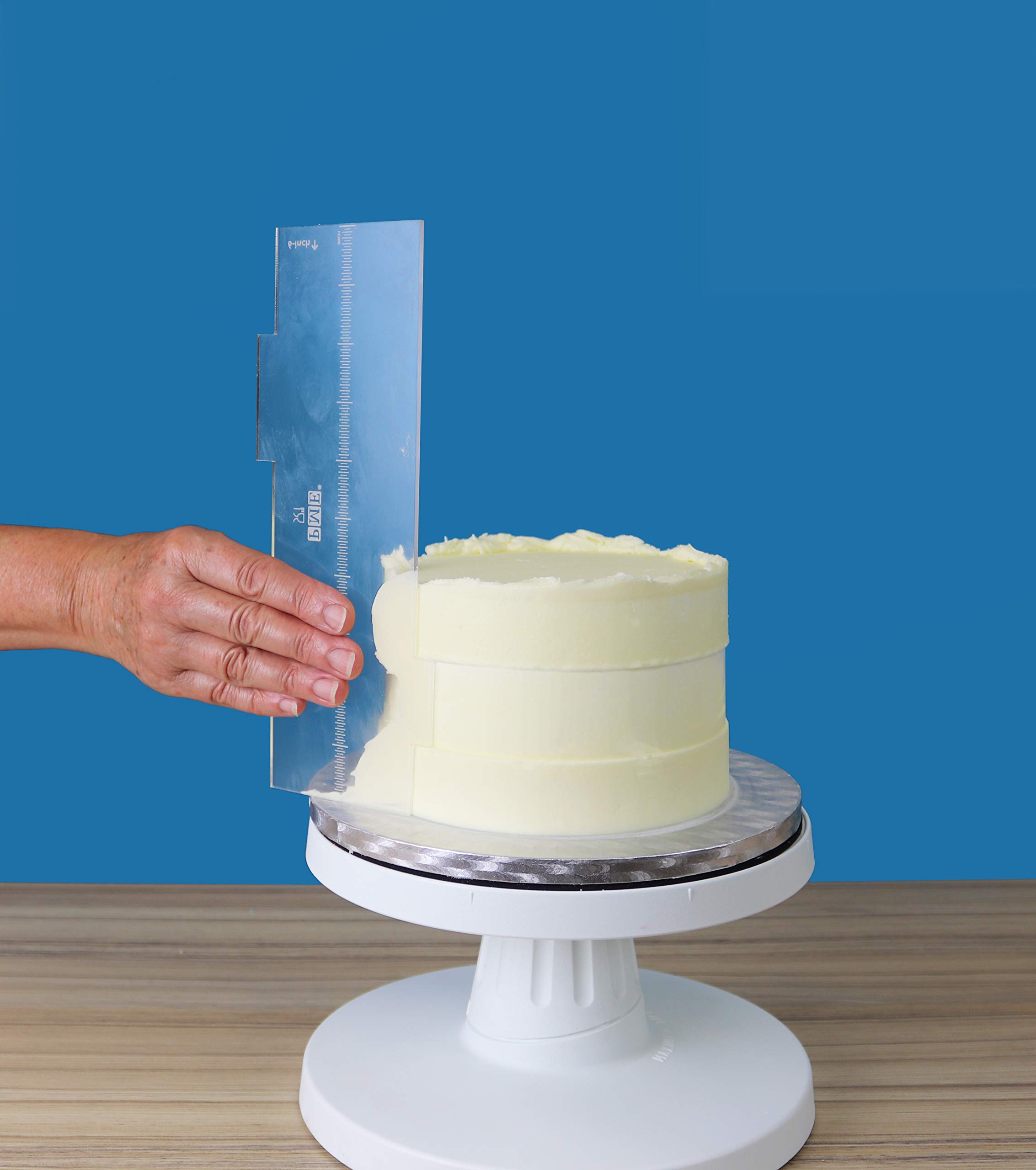 PME Cake Scraper - 4" & 6" Patterned Edge -3