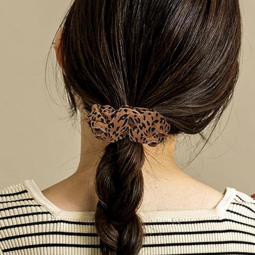 Miniatura 10 de Yonchic Lazos elásticos de filamento brillante de 6 piezas coleteros de estilo suave para niñas soportes de cola de caballo multicolor bandas de