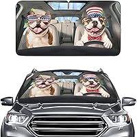 Vista 44 de GENANY Divertido parasol para parabrisas para sedán, SUV, camión (55 x 29 pulgadas), parasol de automóvil, bloquea los rayos UV, accesorios