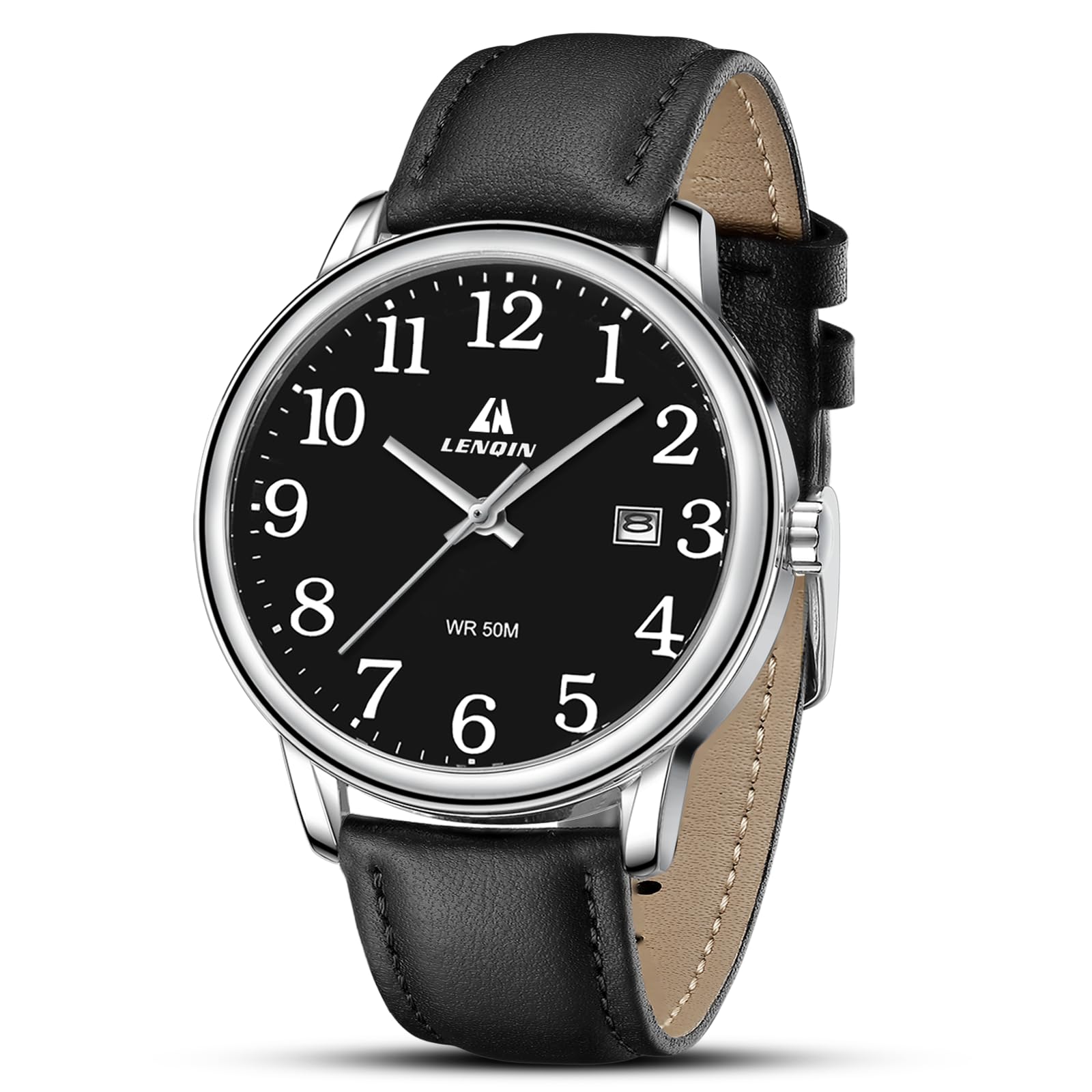 Herren Uhr Uhren Herren Analog Quarzuhr Wasserdicht Armbanduhr Herren Easy Reader 38mm Erweiterungs Band Fashion Business Armbanduhr mit Datum