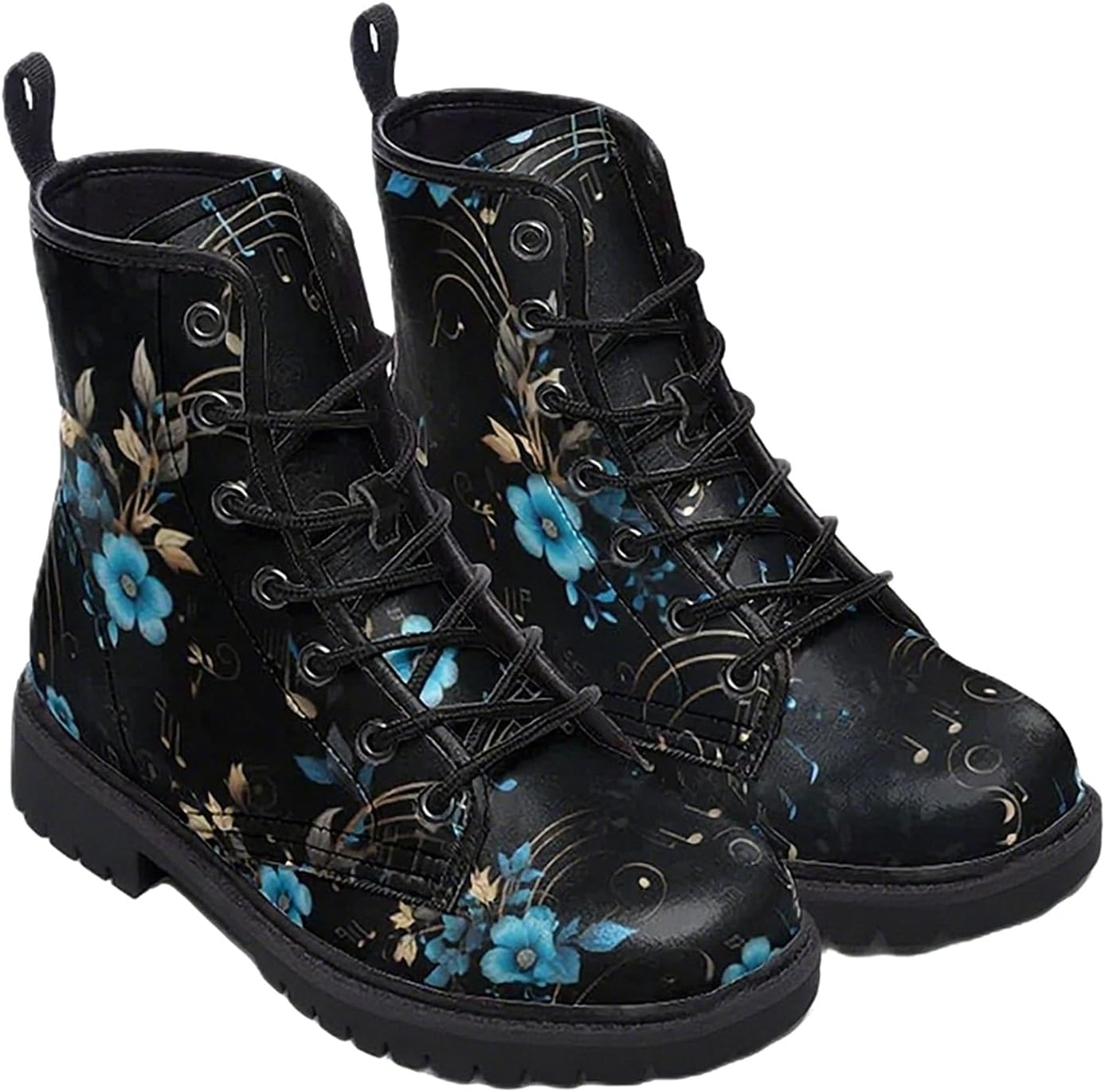 Blue Floral Music Note