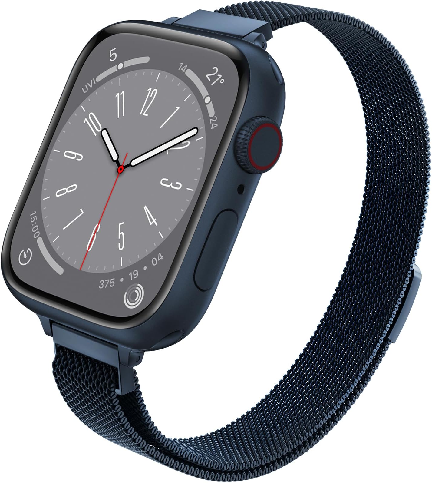 LELONG Slim Watch Band Compatible with Apple Watch Band 38mm 40mm 41mm 42mm 44mm 45mm 49mm Women & Men, Stainless Steel Mesh Loop Magnetic Clasp Replacement for iWatch Bands Series 9,Ultra 2, SE,