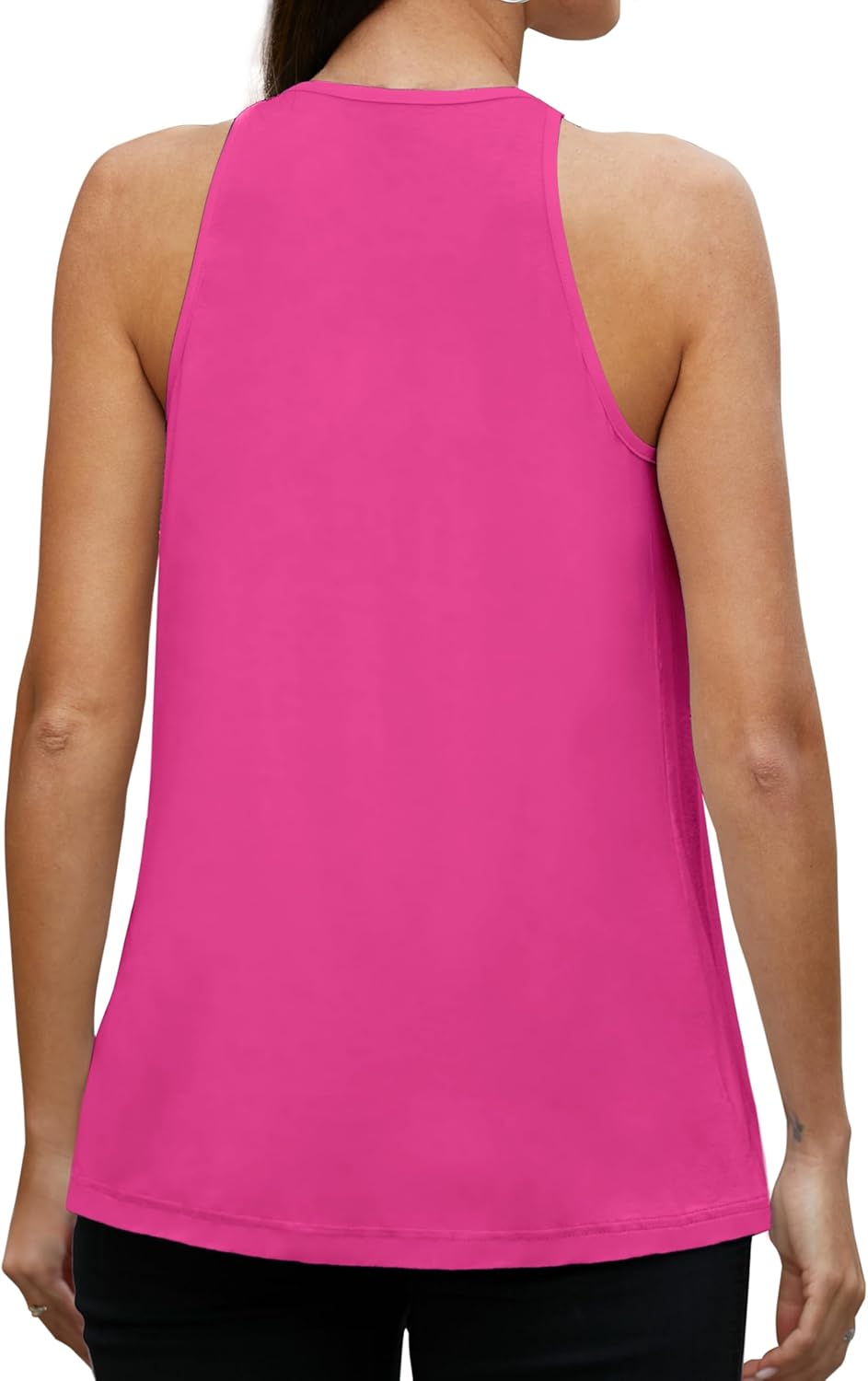 MANER Women's Tank Top Casual Halter Top Summer Flowy Cami Loose Fit Sleeveless Shirts - Image 2