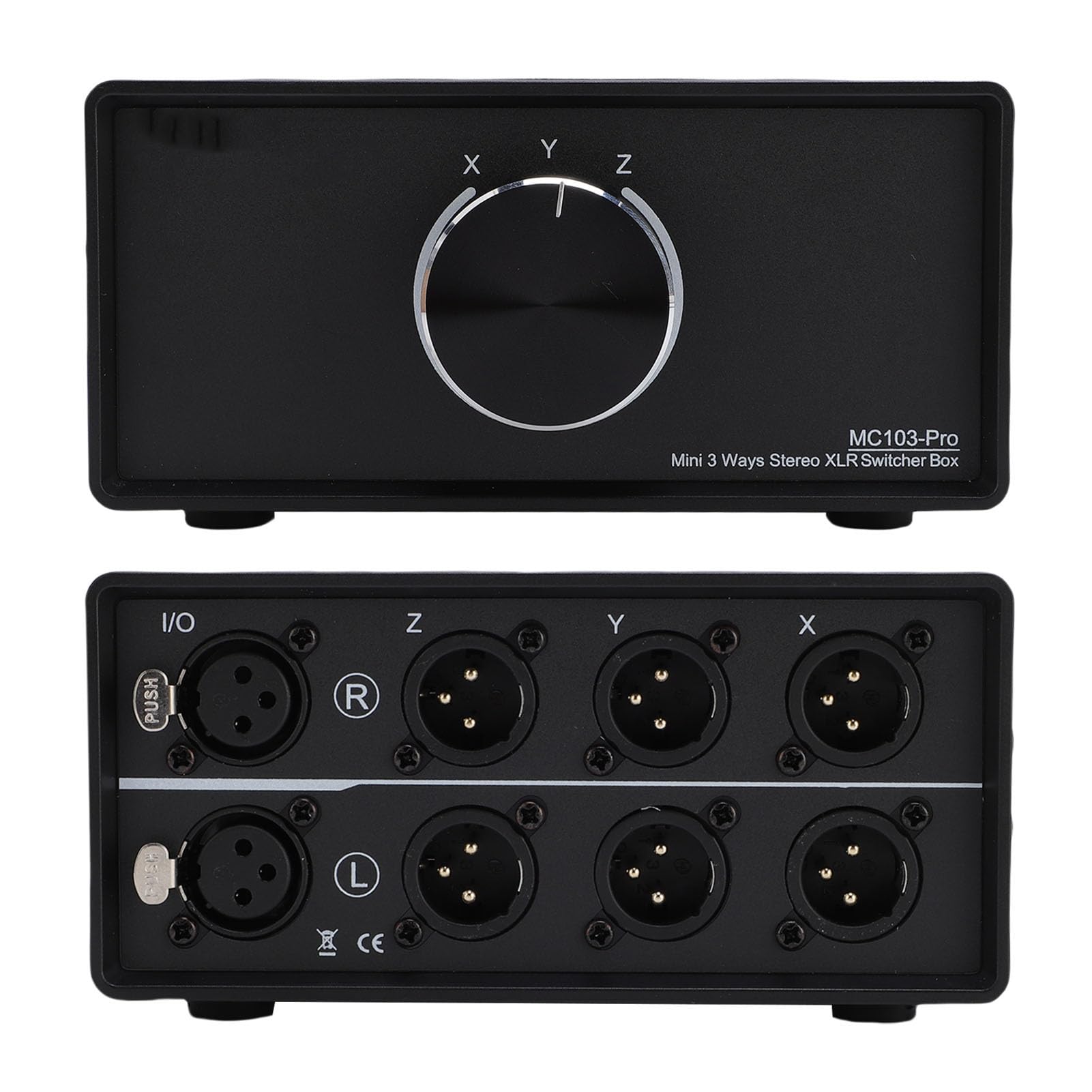 Cocoarm Convertitore Audio Bilanciato Splitter Audio Stereo Passivo Switcher XLR 1 Ingresso 3 Uscite, Involucro in Lega di Alluminio Interfaccia Placcata Oro Cablaggio Schermato per Configurazione