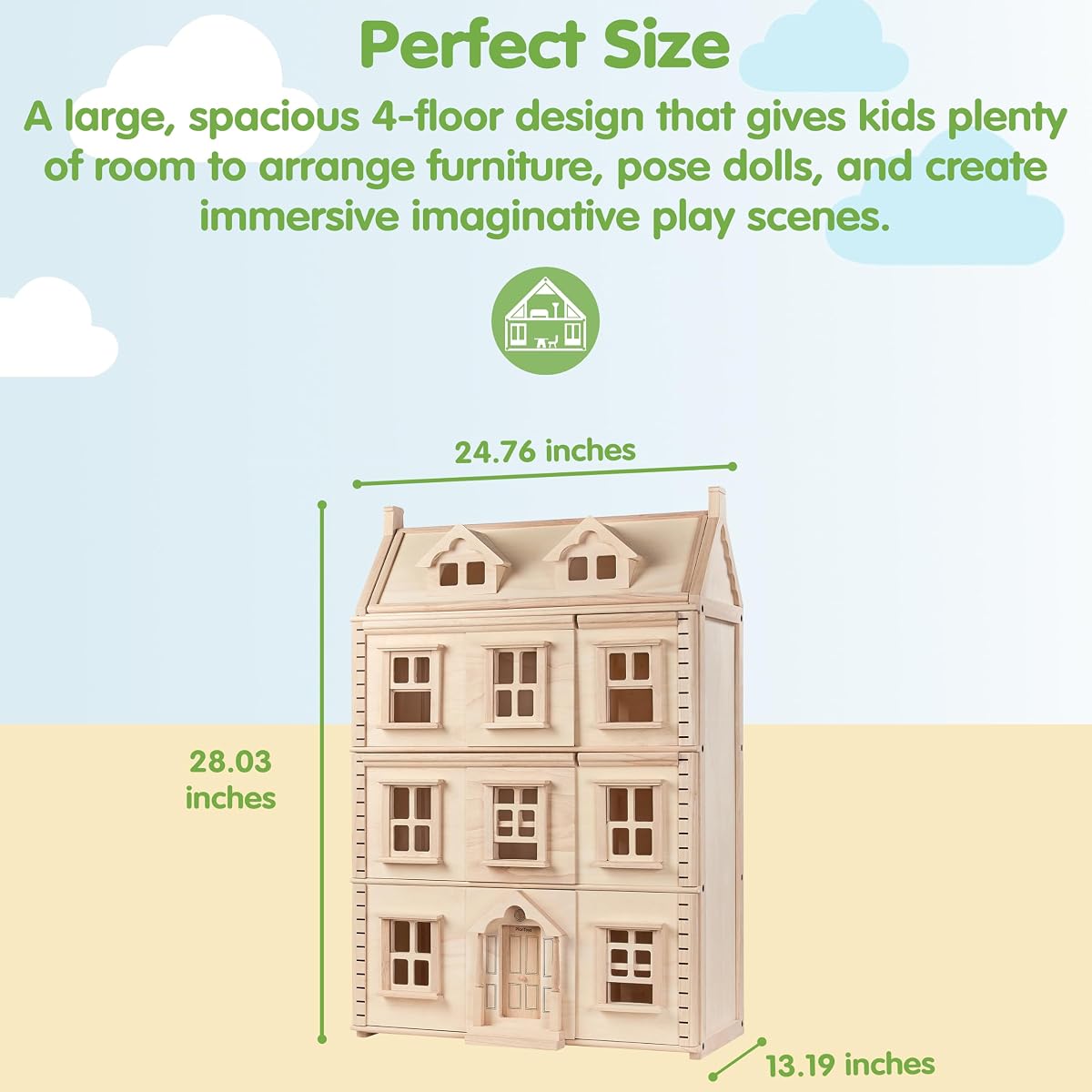 PlanToys Victorian Dollhouse view 2