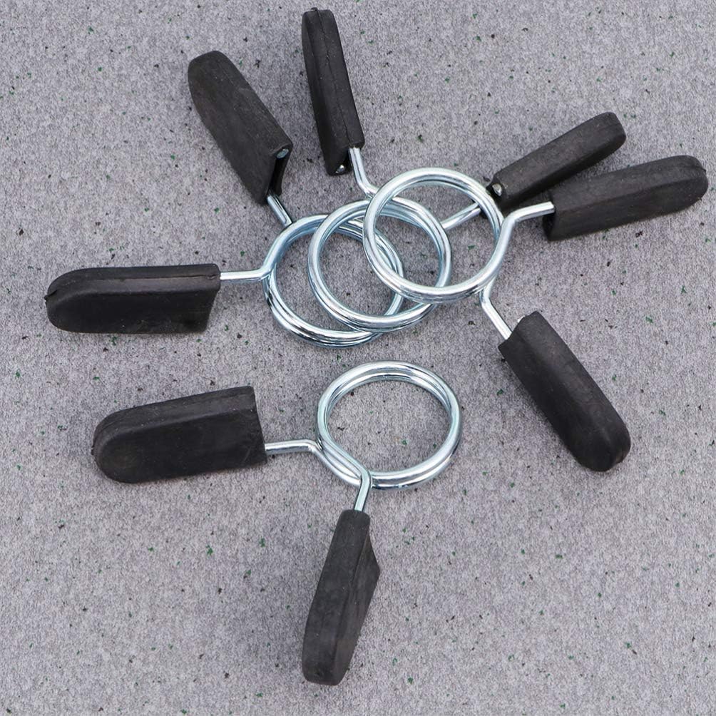 Hemoton 10PCS Barbell Spring Collar Clips Exercise Collars Dumbbell Clamps for Weight Gym Fitness Training Weight Lifting Equipment (3cm) : Sports & Outdoors