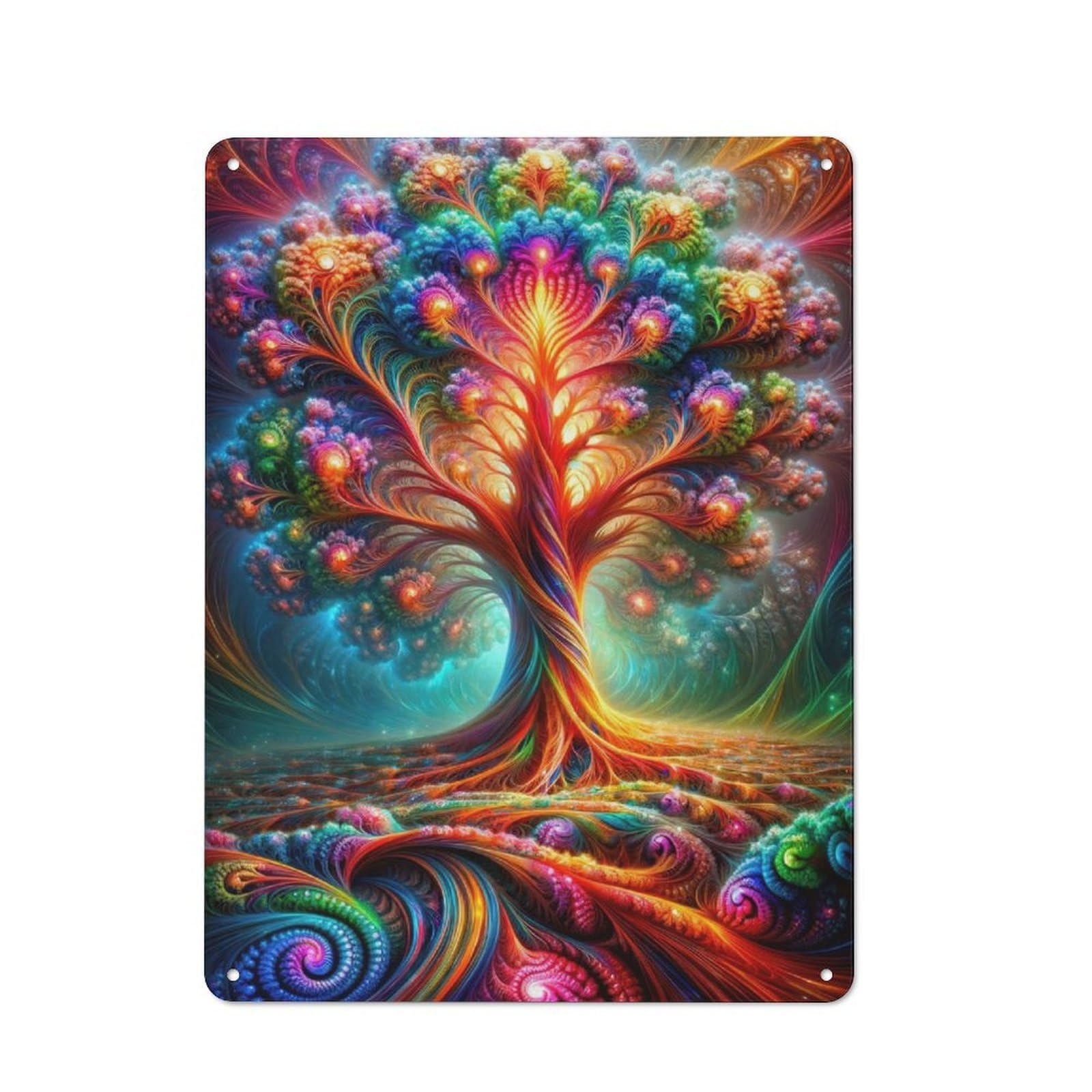 Junmoney The Luminous Arboretum Metal Sign 40X30cm With For Workshop Wall, Rustic Decor, For Garage, Workshop And Man Cave Decoration