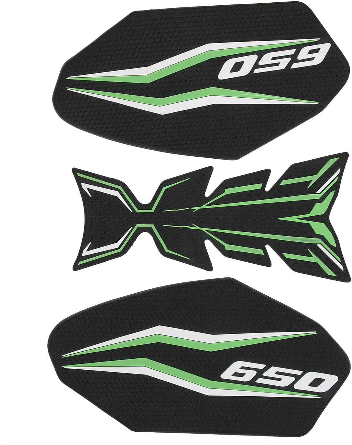 KIMISS Gas Tank Pad Sticker for Z650/ 650 2017-2021, Motorcycle Fuel Tank Protector, Anti-Scratch Decal, Non-Slip Grip Pad, Fits OEM Design