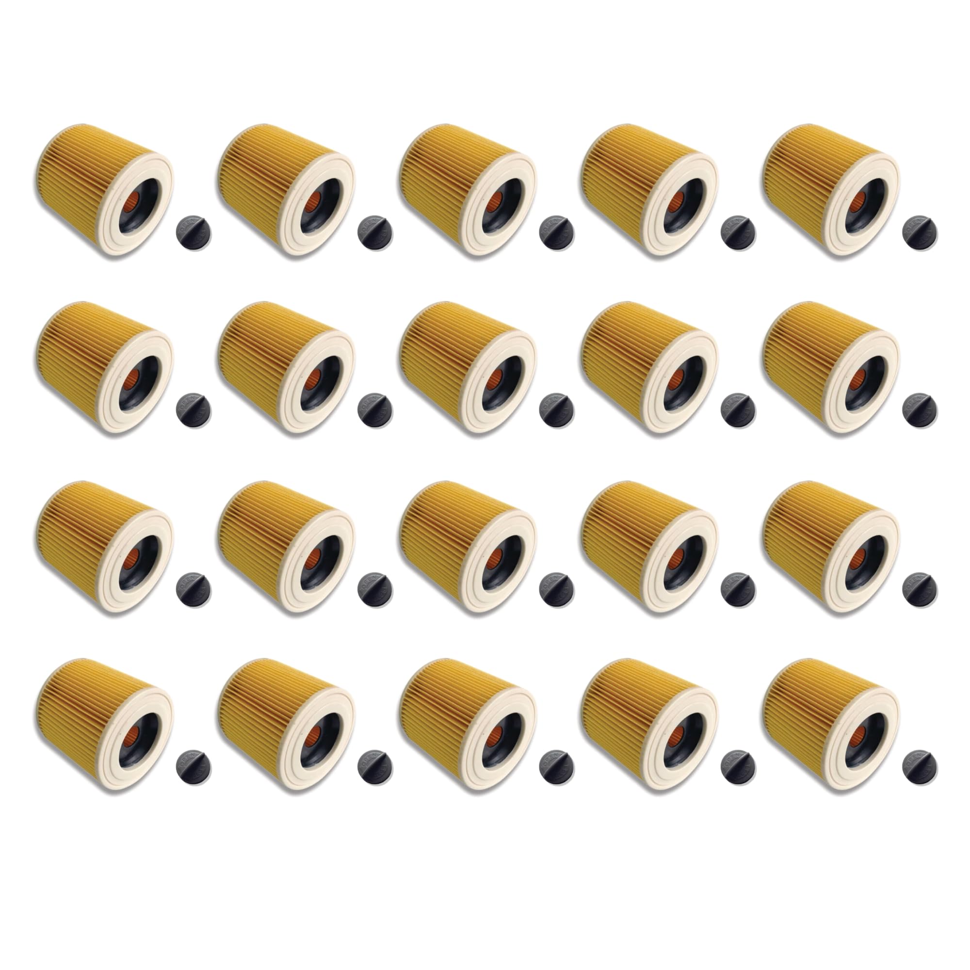 M&M Smartek 20x filtros cartucho para Kärcher WD2-WD3, ref. 6.414-552.0