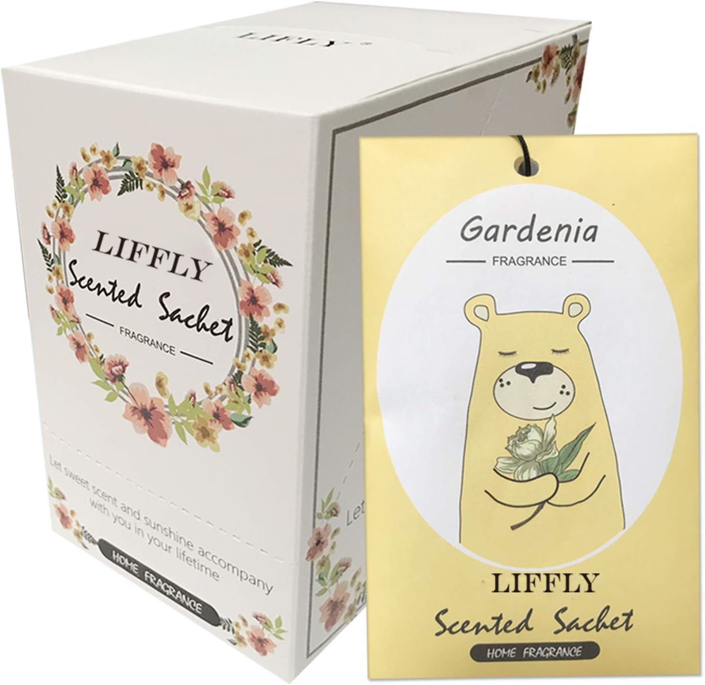 14 Packs Gardenia Scented Sachets fit Drawers and Closets Best Gift