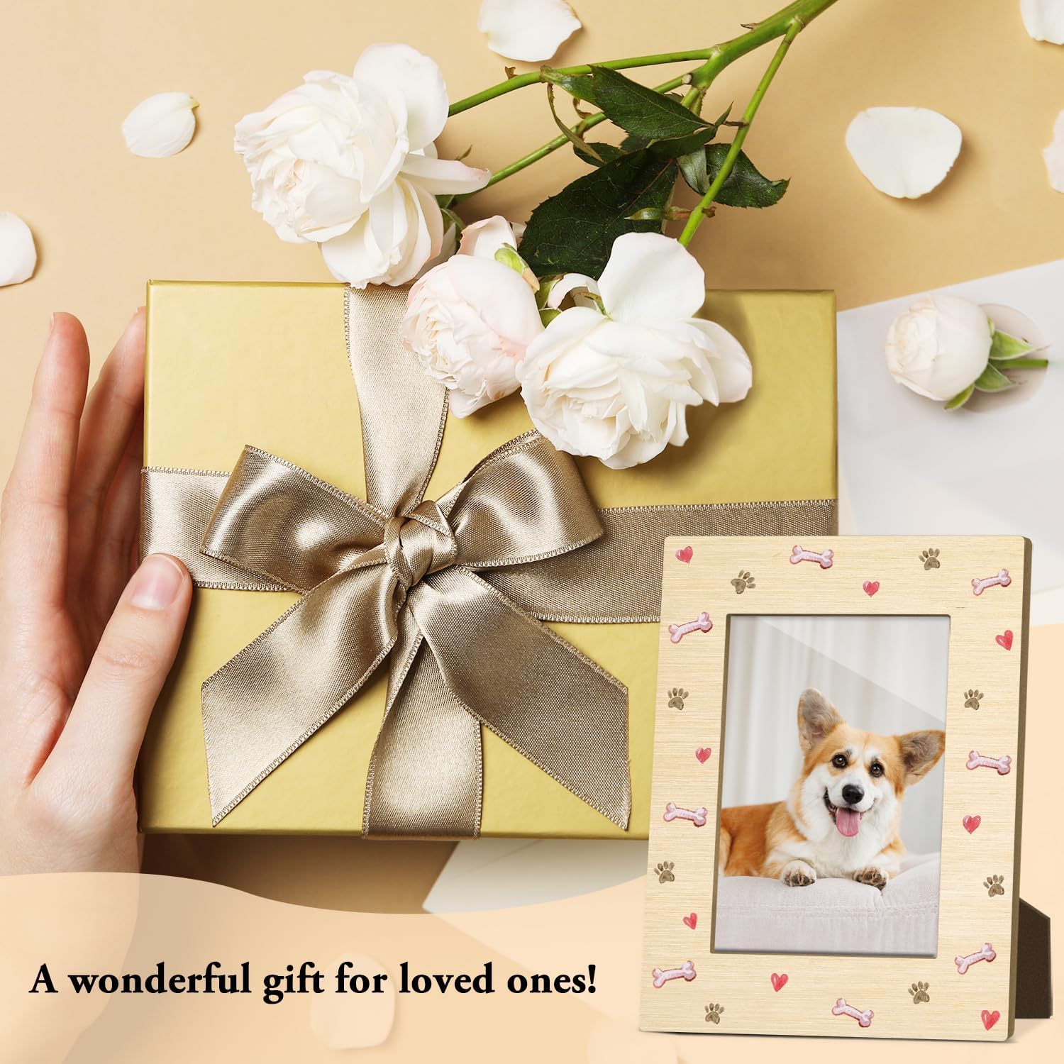 Pet Picture Frame, 4x6 Wood Photo Frame, Gift for Pet Lover Owner, Picture Photo Frames for Desk Decor, Memorial Cat Dog Keepsake -52 - Image 5