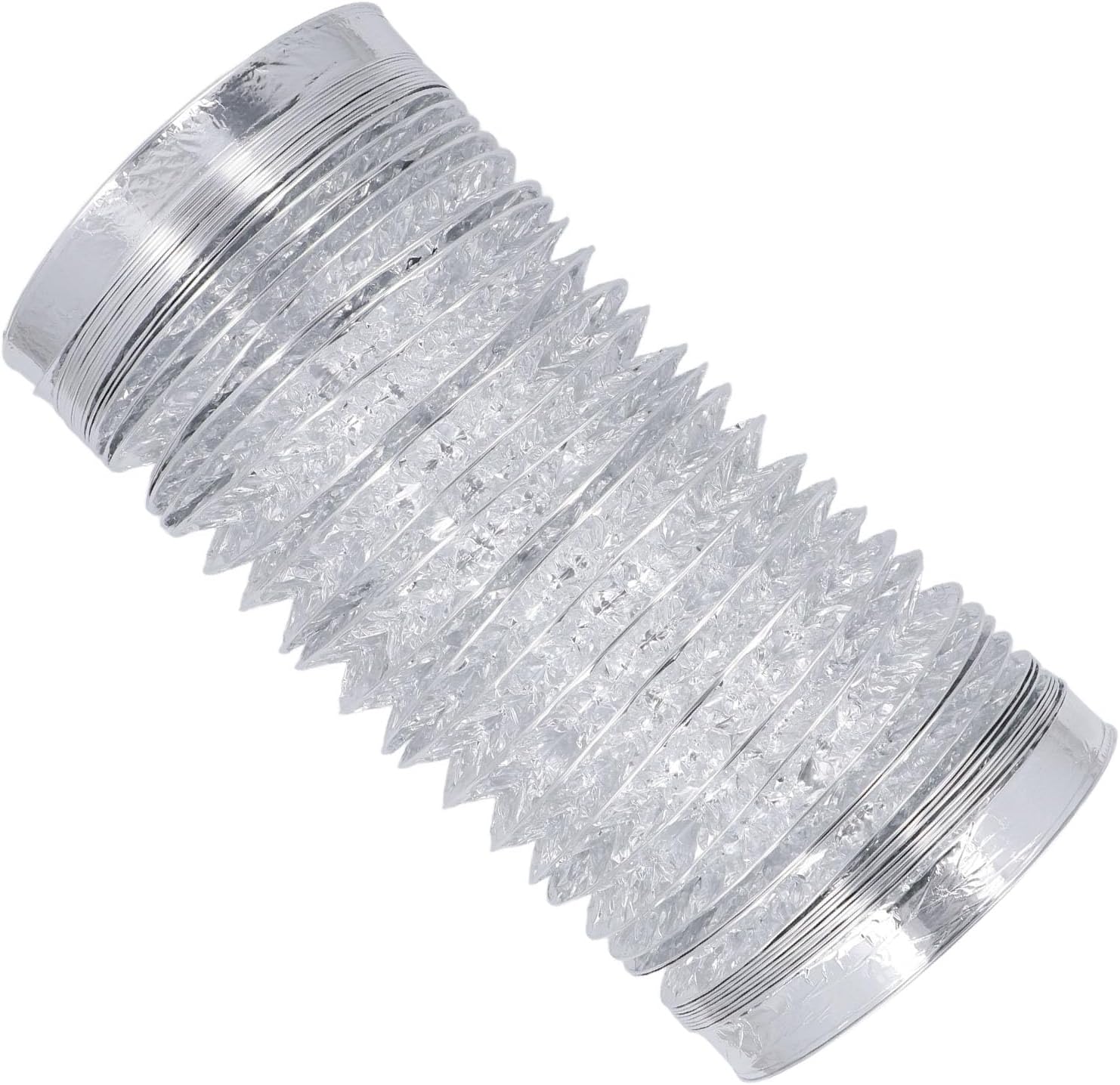 Jeanoko Aluminum Foil Ducting Hose Efficiently Improves Airflow for HVAC System, Greenhouses, and Bathrooms 7 Inch Diameter 6.56ft Length