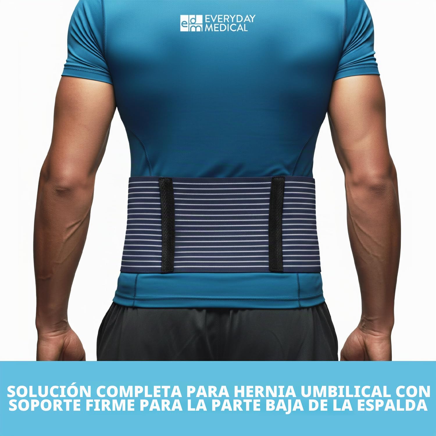 Everyday Medical Cinturón para Hernia Umbilical I Faja para Hernia Abdominal, Ayuda a Aliviar el Dolor I Banda Elástica para Hernia Incisional, Ventral, Epigástrica para Hombre y Mujer - XXL