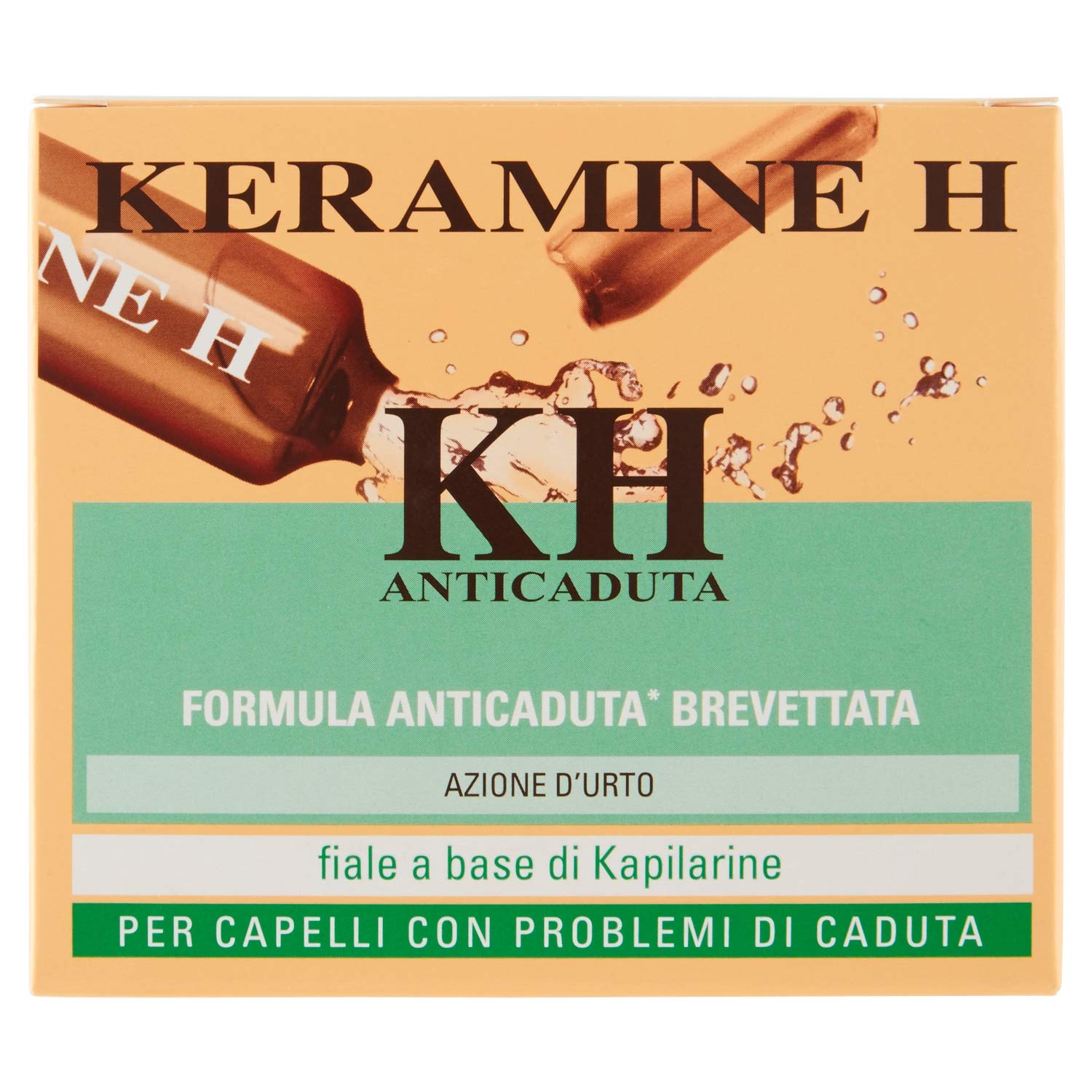Keramine H,KH ampolla anticaída para el cabello, 2 paquetes de 12 monodosis