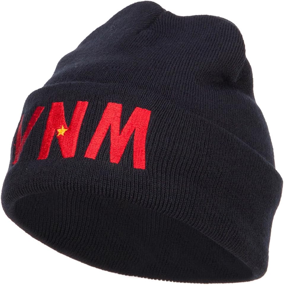 e4Hats.com Vietnam VNM Flag Embroidered Long Beanie