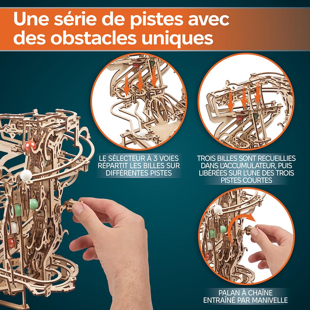 Parcours de billes à étages Ugears – Puzzle 3d en bois - UGEARS - MODELS