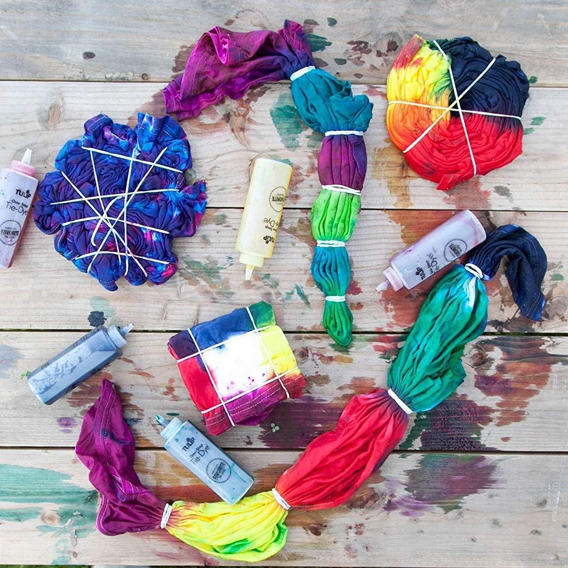 Tulip One-Step Tie-Dye Kit Tulip Fabric 36028 Fdy Super Big 12-Color Tie Dye Kit Bundle, As Detailed