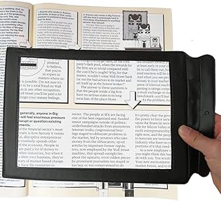 MagDepo Magnifying Sheet Flat Full Page Reading Magnifier Perfect Reading Aid for Elderly and People with Low Vision with 2 Bonus Bookmark Magnifying Sheet