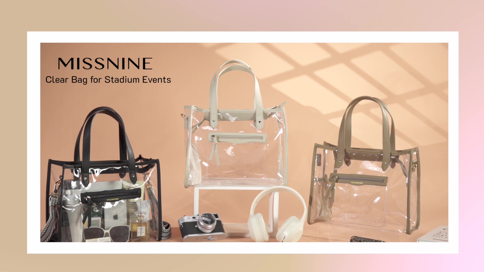 Amazon.com: Missnine Clear Bag for Stadium Events, 12x6x12
