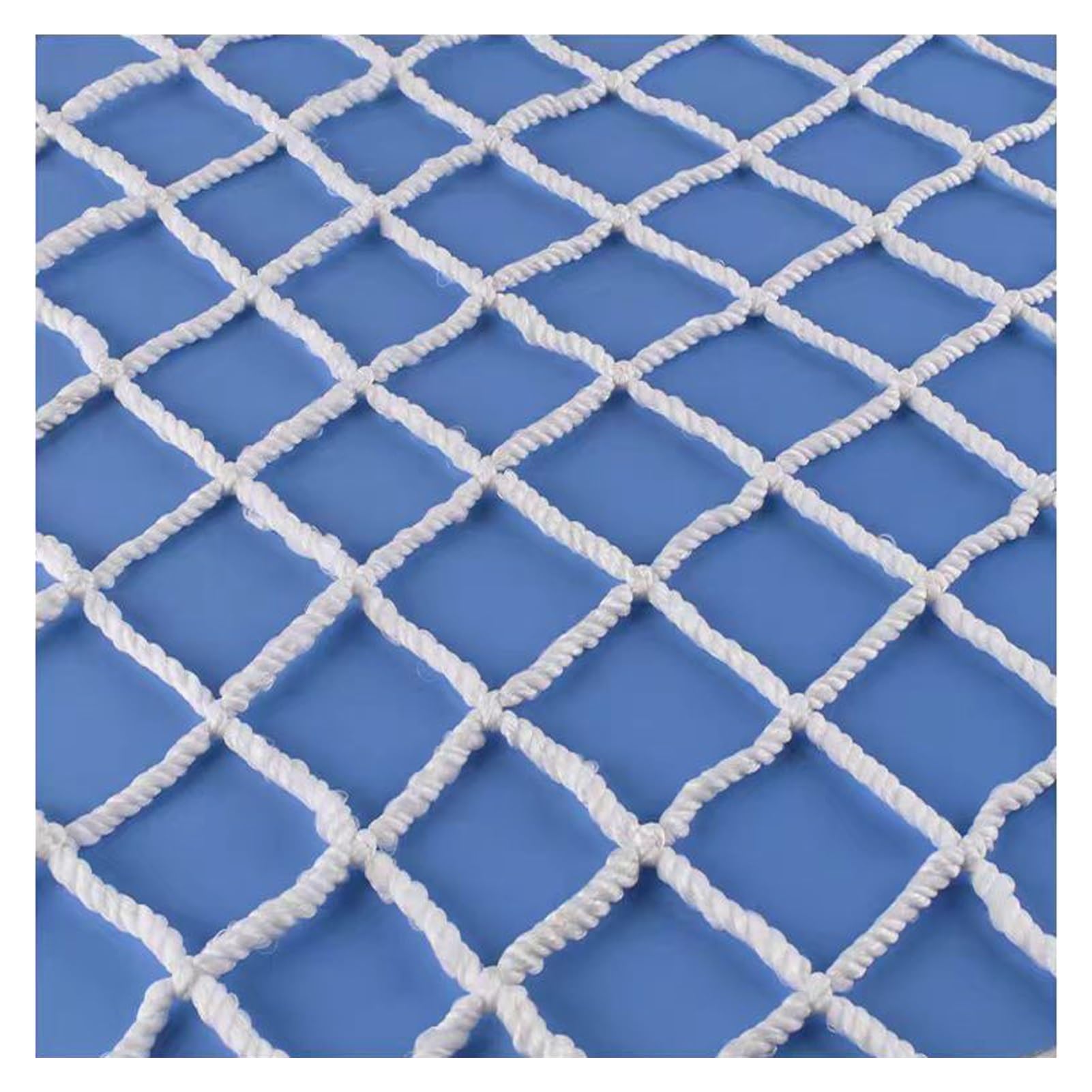 Filet de sécurité ajustable à maille blanche haute résistance 6 x 8 m