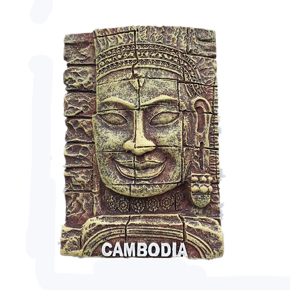 Muyu Magnet Angkor Wat Cambodia 3D Fridge Magnet Tourist Souvenir Gift Collection Home & Kitchen Decoration Magnetic Sticker Refrigerator Magnet