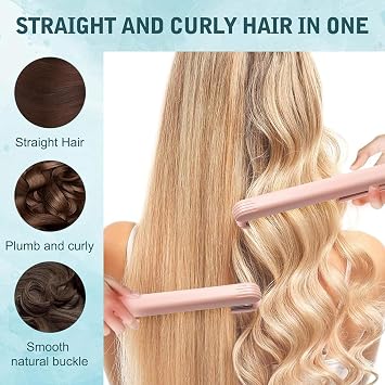Mini Dual-Purpose Curling Iron,Portable USB Plug-in Small Hair Curler Iron,Ceramic Mini Hair Curling Iron for Short and Long Hair (White)
