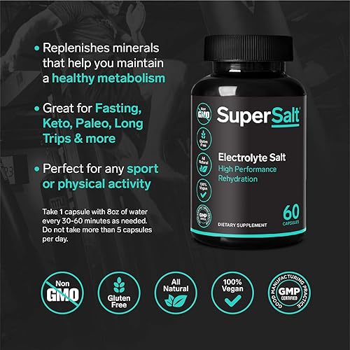 Miniatura 4 de Suplemento de electrolitos Keto, tabletas de reemplazo de sal para rehidratación oral rápida y recuperación después del entrenamiento, magnesio