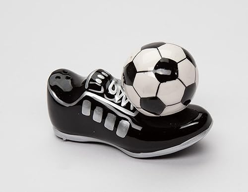 Miniatura 2 de CG - Zapatos de fútbol magnéticos con salero y pimentero, negro, 4 12 pulgadas x 1 34 pulgadas x 3 pulgadas de alto (SS-CG-10466)
