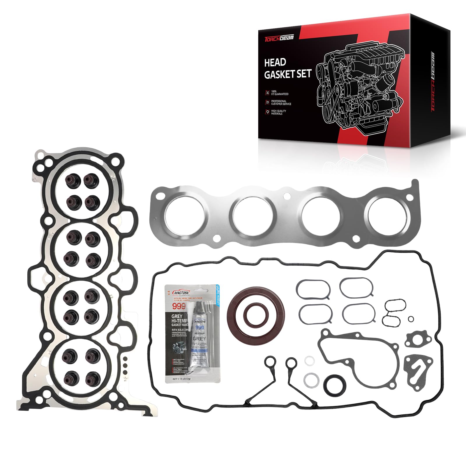 Torchbeam Head Gasket Kit, Engine Cylinder Head Gasket Set for Hyundai Elantra 2011-2016, Kia Forte Forte5 2014-2018, Elan-tra GT 2013-2020, Elan-tra Coupe Tucson Forte Koup 2.0L, Replace# CPW13795