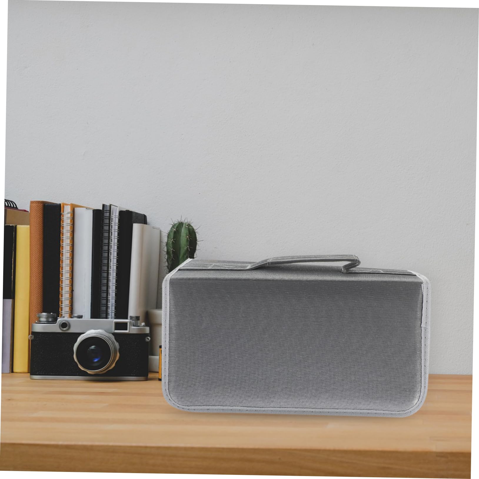 IMIKEYA 2pezzi Porta Cd Cerniera e Maniglia Borsa Portatile Per Cd e Dvd Organizer Per Custodia Rigida Salva Dischi Design Compatto e Resistente