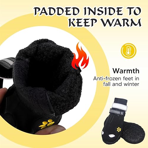 Miniatura 2 de Zapatos para perro, zapatos FISHOAKY para perros grandes, botas antideslizantes para perros y protectores de patas para pavimento caliente de