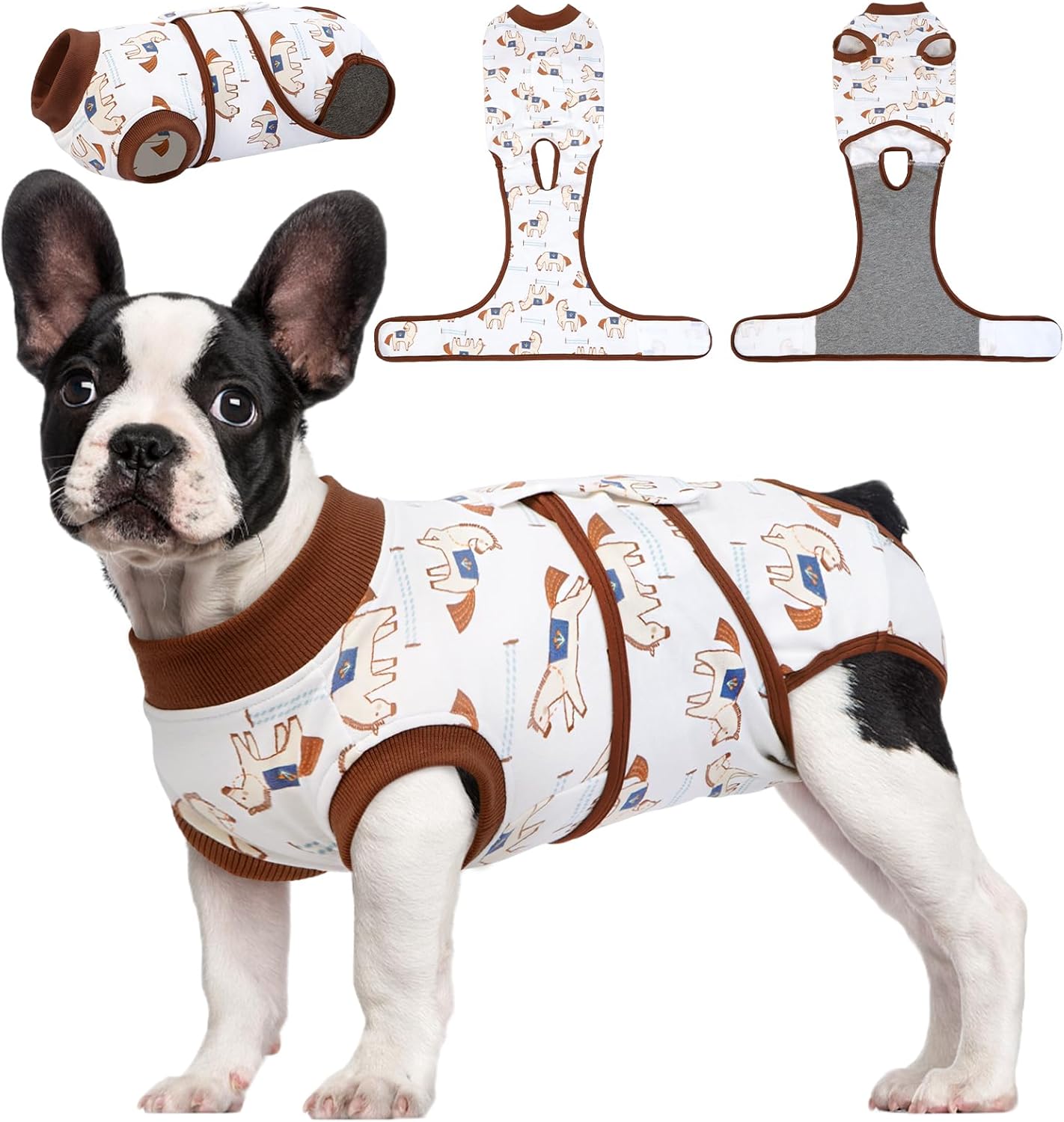 Kuoser Recovery Suit for Female Male Dogs, Dog Surgery Recovery Suit, Dog Onesie After Surgery Spay Neuter, Anti-Licking Pet Surgical Recovery Snugly Suit, Bodysuit for Abdominal Wounds Skin Disease Kuoser Recovery Suit for Female Male Dogs, Dog Surgery Recovery Suit, Dog Onesie After Surgery Spay Neuter, Anti-Licking Pet Surgical Recovery Snugly Suit, Bodysuit for Abdominal Wounds Skin Disease