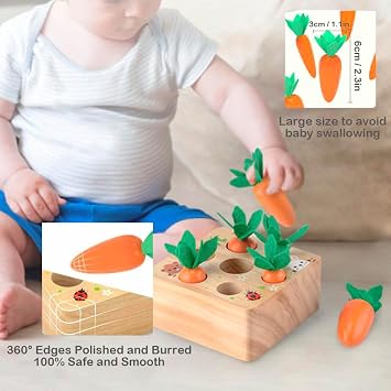 Ancaixin Montessori Toys for Babies 6-12 Months, Wooden Toys for 1 Year Old
