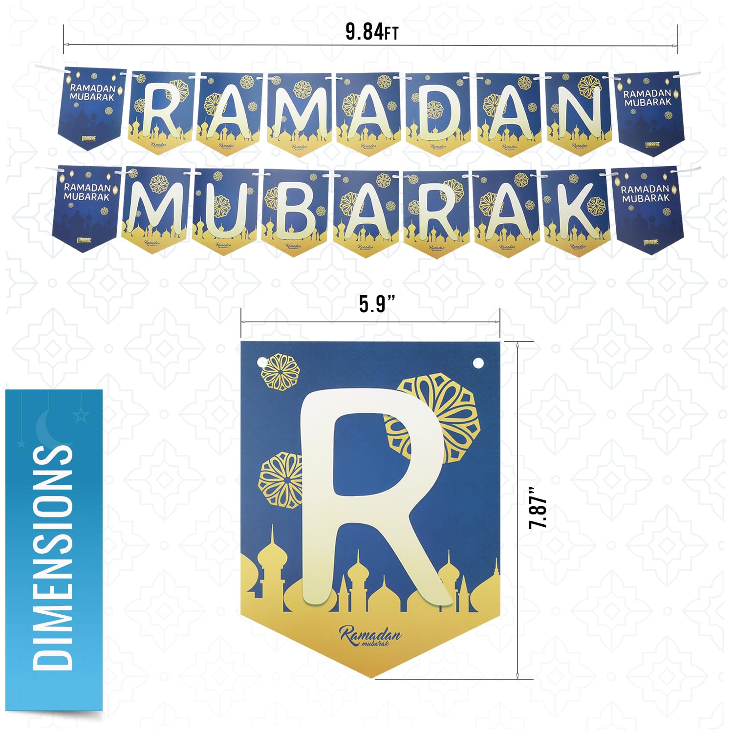 Set Vassoi Decorativi Ramadan 2026 Con Luna E Stelle In Acrilico Dorato – ANOTION, Per Tavola E Casa