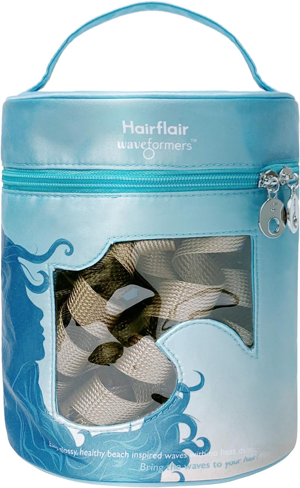 Waveformers hair curlers Styling kit Beach wave curls: 20 No Heat Hair curlers and 1 Styling Hook for Extra Long Hair up to 22 inches (55cm) long