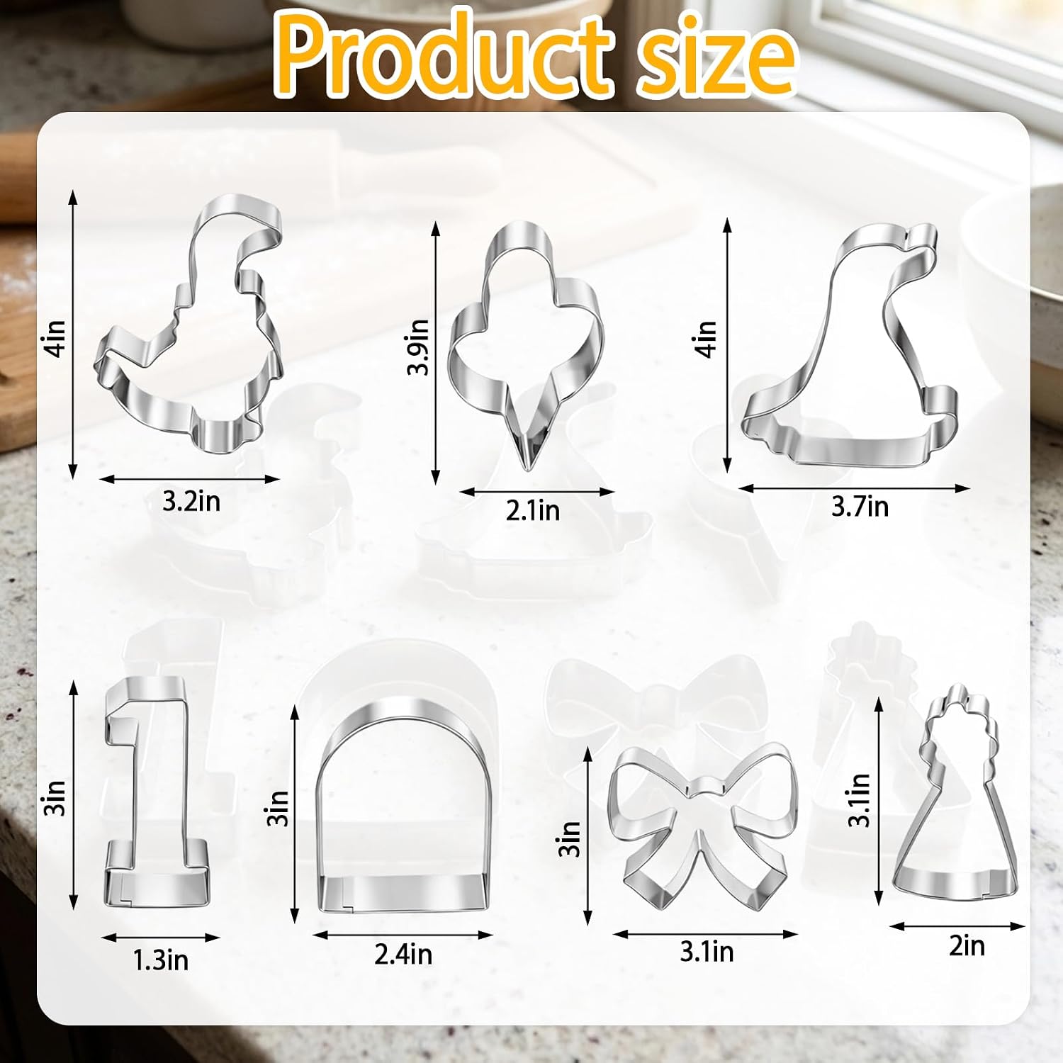 7 Piece Stainless Steel Cookie Cutter Set for Baking, Goose Cookie Cutter,Kitchen Gadgets for Homemade Cookies and Pastries, Goose Shape Design for Creative Baking Projects image 2