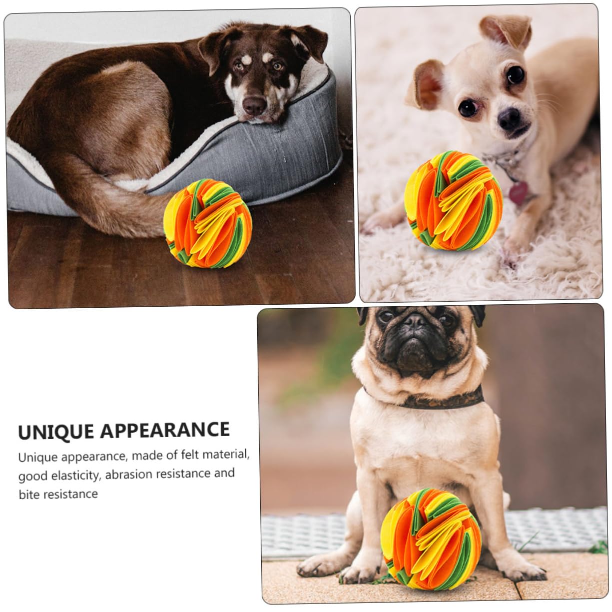 Toddmomy 3piezas Juguete De Olfato para Perros Masticable Colorido para Mascotas Juguete De Alimentación Lenta y Limpieza para Perros Pequeños y Medianos