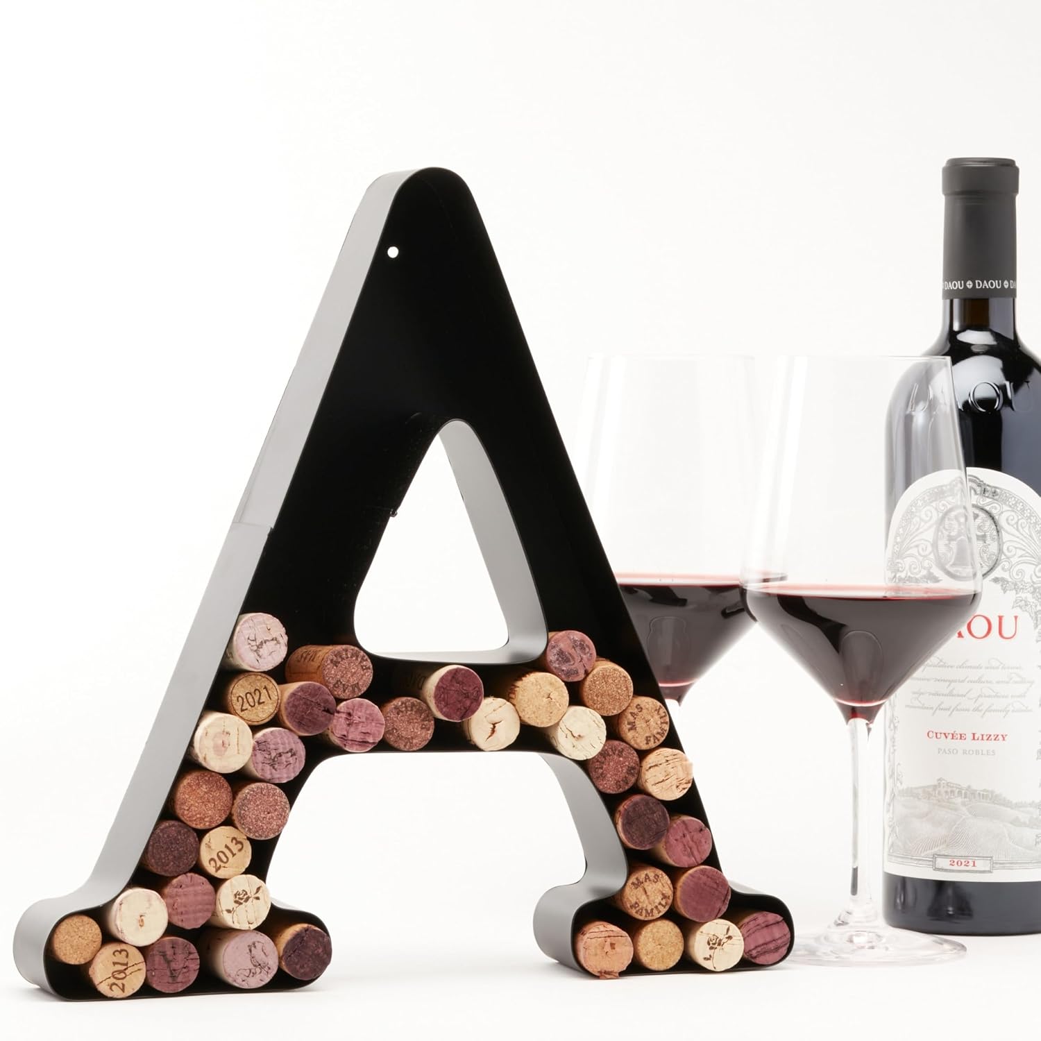 DECOMIL Wine Cork Holder (A-Z) | Decorative Letter A Wall Art Decor