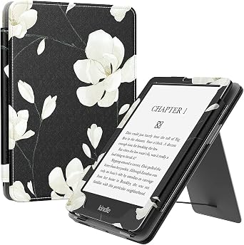 Sahara - Indy Series Hand Strap Case for Amazon Kindle Paperwhite 11th Gen, 2021-2022 & Signature Edition 2022, Black Floral, TB00189