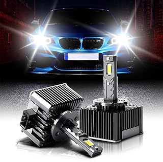 WE LITING D1S żarówki LED do reflektorów, 6000 K, 7000 lm, 35 W, ksenonowe, białe, bardzo jasne, 100% żarówki ksenonowe LED Canbus, zestaw do konwersji reflektorów typu Plug and Play, 2 sztuki