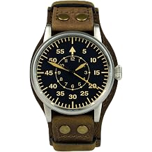 WARTIME | WW2 Military Watch - Vintage Luftwaffe Watch, Swiss-Quartz Movement with Genuine Leather Strap and 10 ATM Water Resistant. The Perfect WW2 Memorabilia. Mens Watches for Ever