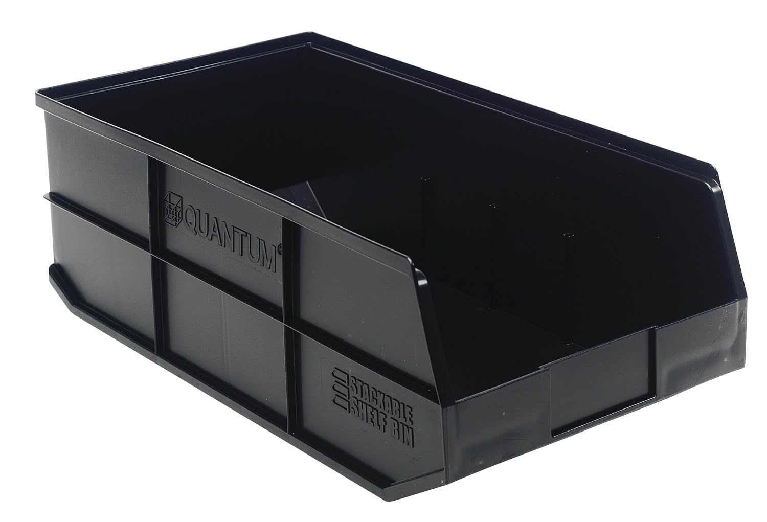 FSE 373-SSB485BKCS Shelf Bin, Stackable, 20-1/2"L x 11"W x 7"H, Polypropylene, Black, autoclavable up to 250°F, Made in USA