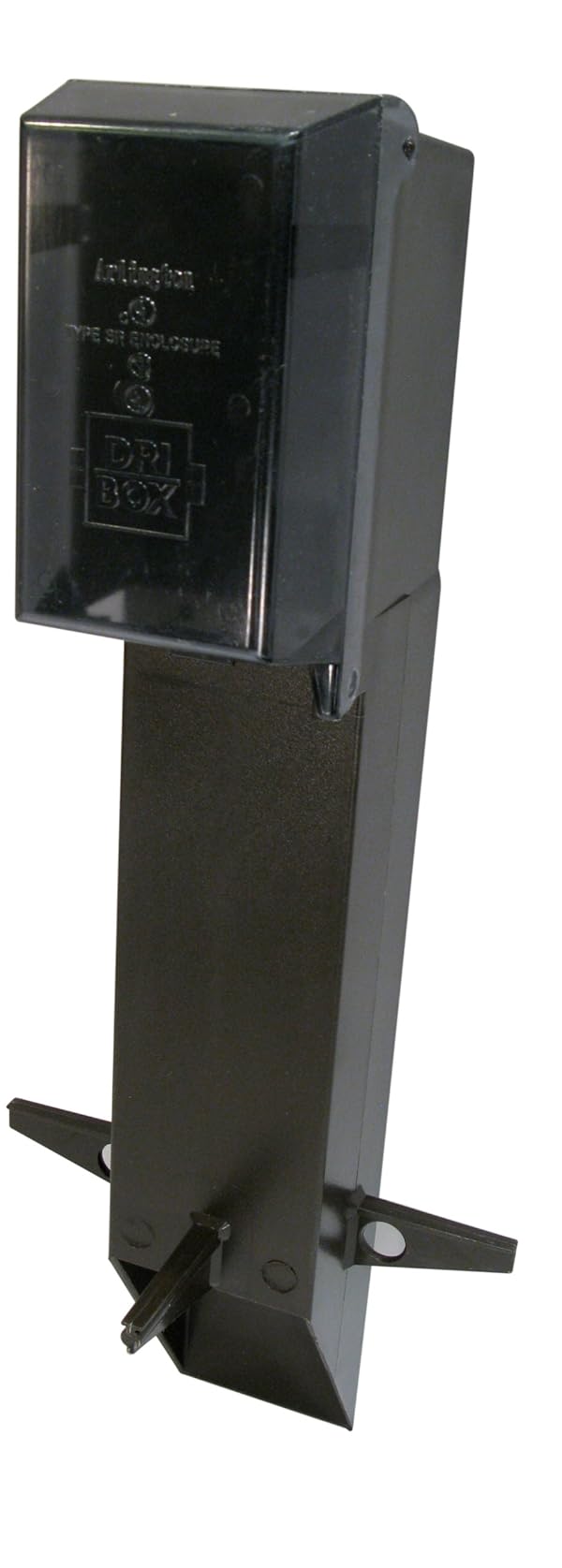 GPD19BR-1 Gard-N-Post Low-Profile Outdoor Landscape Lighting Post Enclosure with Outlet Cover, 19.5-Inch, Bronze, 1-Pack by ARLINGTON - Used condition - US$27.86