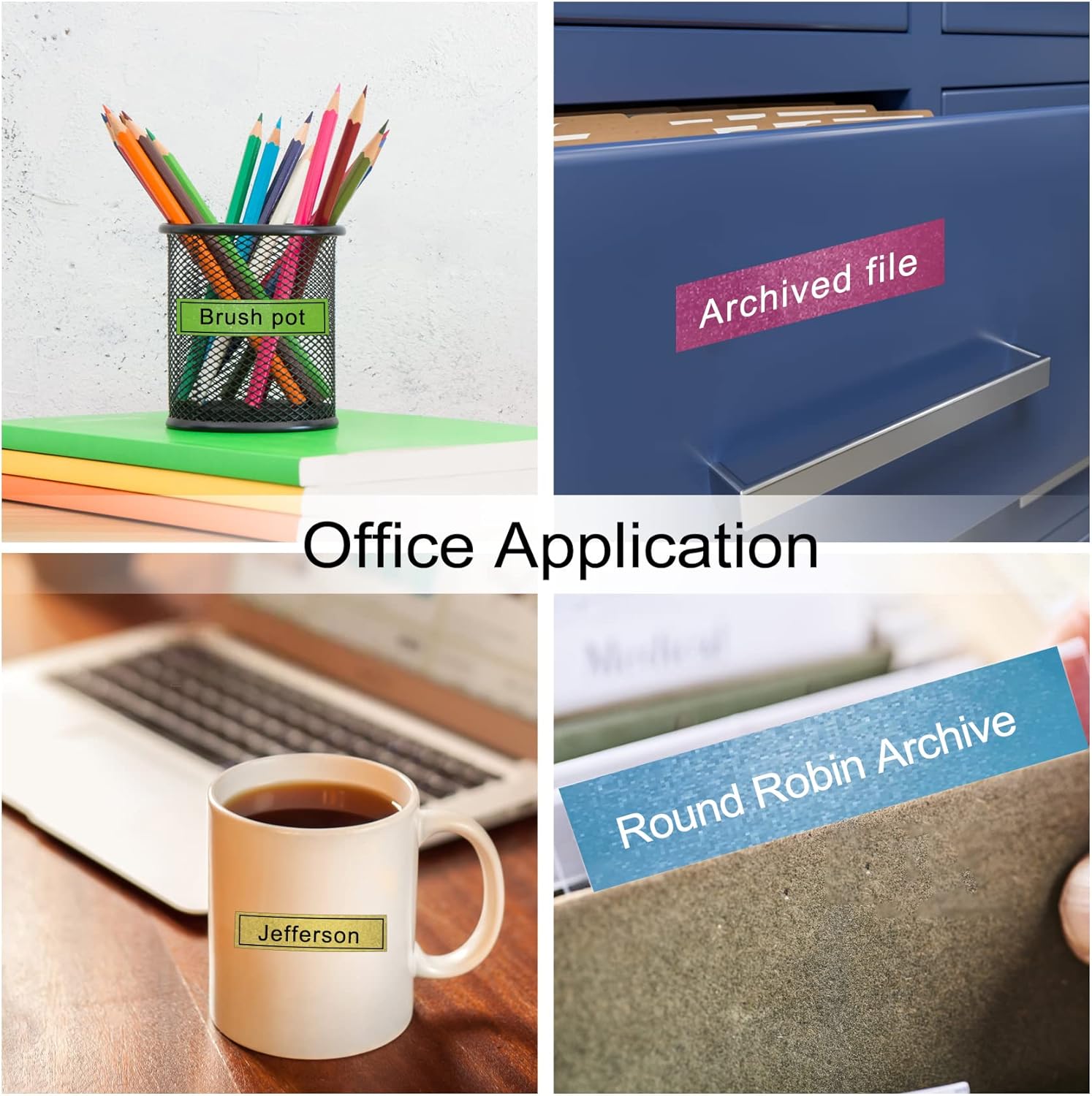 6 Pack Compatible with DYMO D1 COLORPOP! Label Tape Replacement for Dymo D1 Label Tape 12mm 0.47(Blue/Pink/Purple/Gold/Green/Yellow Glitter)for Dymo LabelManager 160 420P 280 360D PnP,Laminate - Image 9