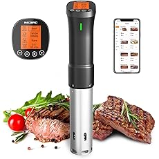 Inkbird Wifi Sous Vide Cooker,700W Sous Vide Machine, 8 Quart Water Oven with Rack Divider and 14 Preset Recipes, 3D Water Circulation Rapid Heating,Wifi Control & Timmer- All-in-One Sous Vide Pot