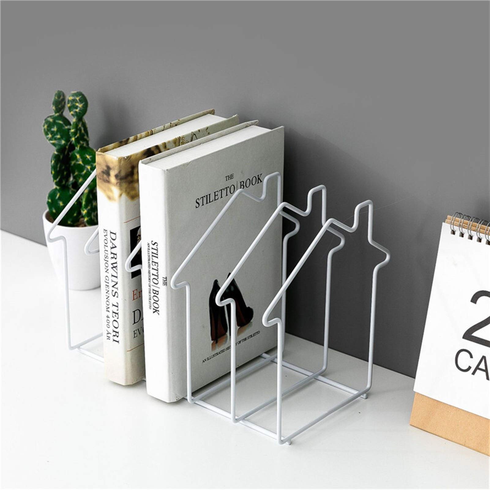 Klasyfikator plików Biurowy stojak do przechowywania Magazyn Różowe złoto House Trening File Sorter Metal 5 Slot Biurko Organizer Rack, do Domowego Biura Folder (Kolor: MA)