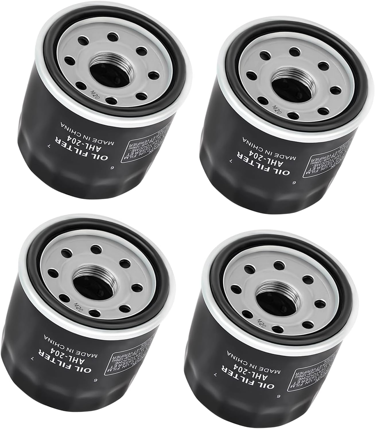 AHL Oil Filter 16097-0002 16097-0003 16097-0007 Compatible with Kawasaki KFX700 KVF360 650 700 750 EX500 VN750 800 1500 1600 2000 ZX600 KAF700 1000 KRF750 800 KRT800,160971068 160971070 160971072,4pcs