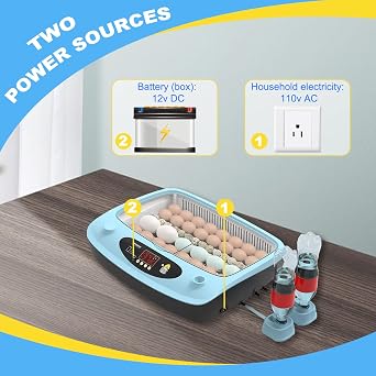 Egg Incubator for Egg Hatching Egg Incubator Automatic Egg Around Humidity Control for Chicken, Duck and Quail 24 Eggs Hatchable