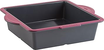 Trudeau Fda Silicone Cake Mould, Fuchsia Grey