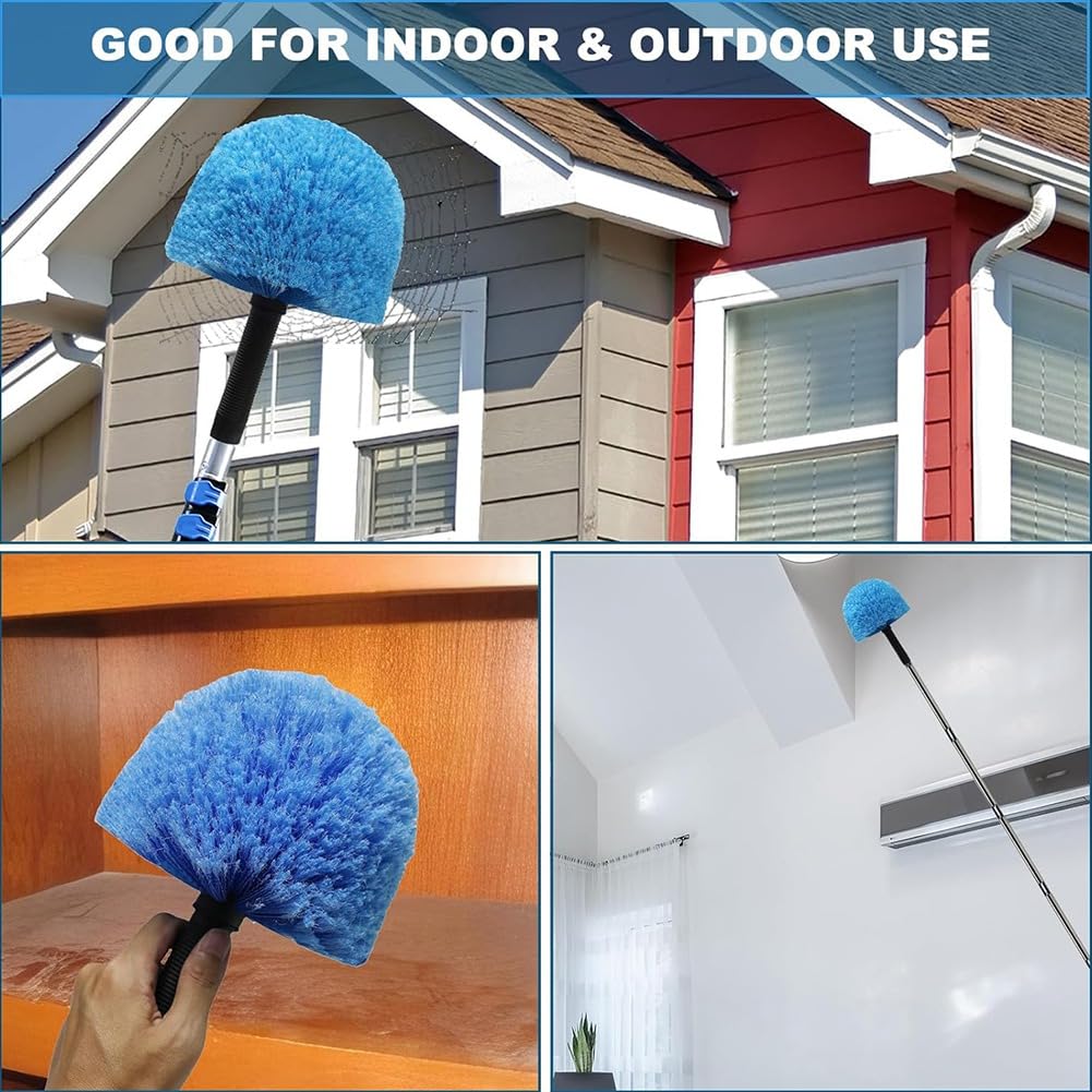 Juego de 4 cepillos para telaraña para limpieza interior y exterior